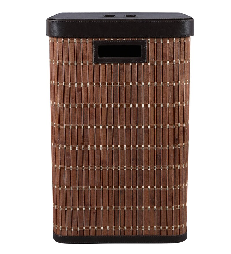 Buy Kraftsmen PU 10 L Brown Laundry Basket Online Laundry Baskets