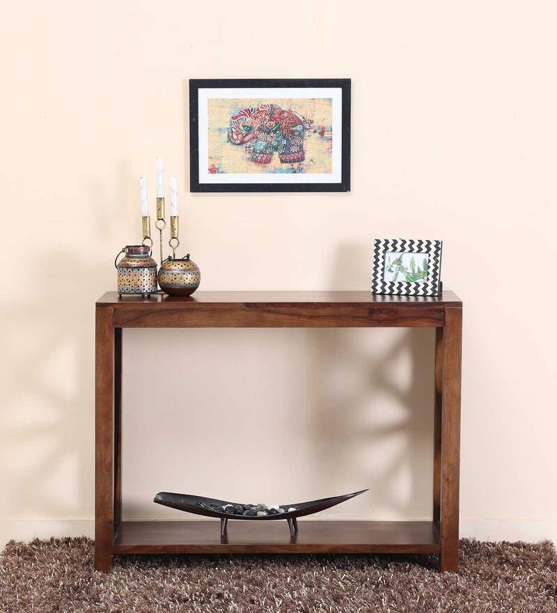 Buy Kryss Solid Wood Console Table in Provincial Teak ...