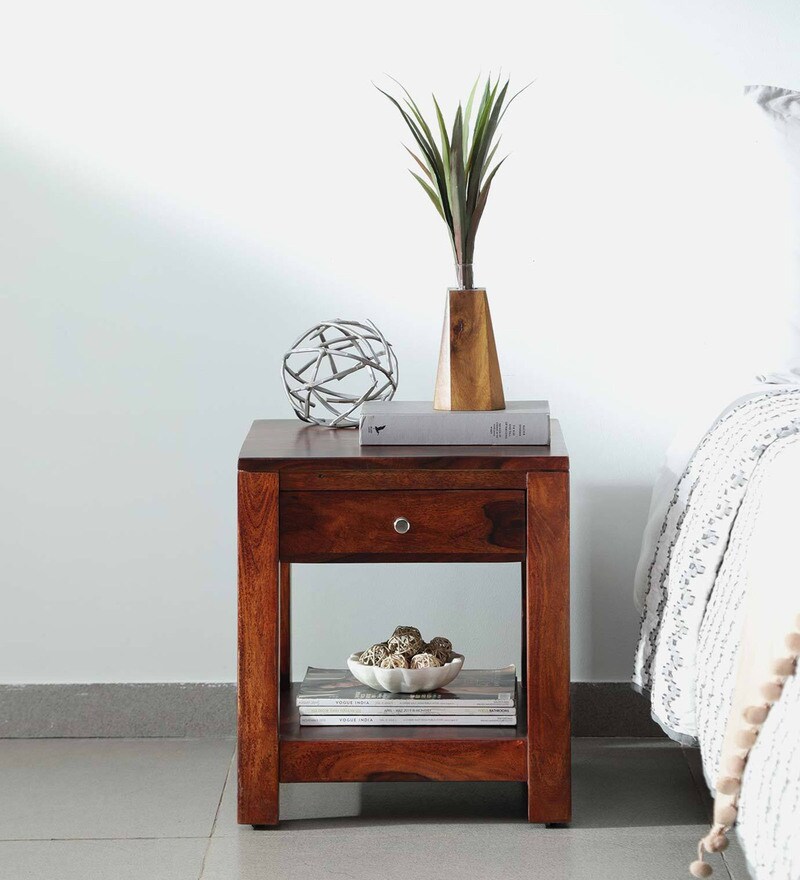 honey wood nightstand