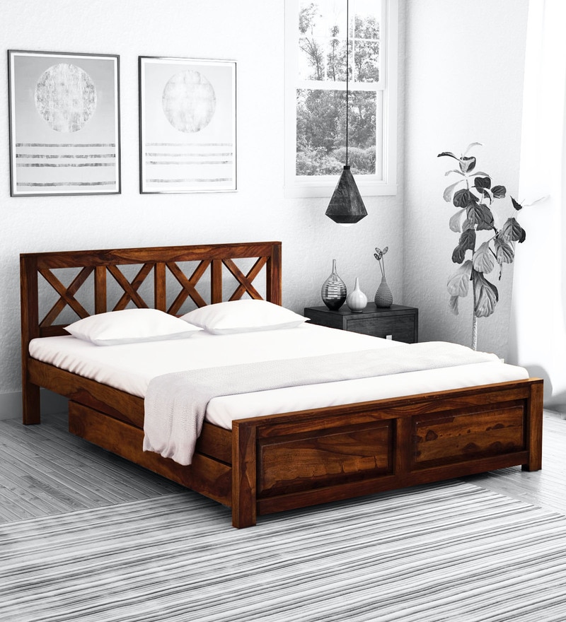 Buy Kryss Solid Wood Queen Size Bed With Storage In Provincial Teak Finish Woodsworth By Pepperfry Online Transitional Queen Size Beds Beds Furniture Pepperfry Product This isn't your average storage the panel sits flush with the back edge of the frame, so i put some wood underneath the panel to raise it to that level, then attached it with 1 1/4″. kryss solid wood queen size bed with storage in provincial teak finish