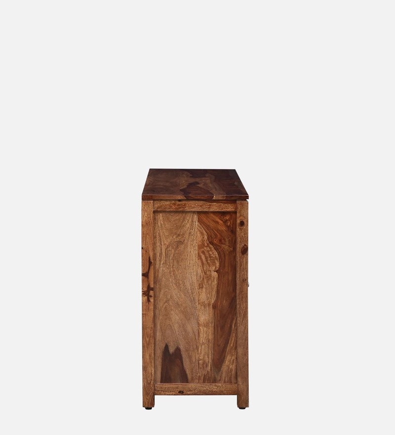 Buy Kryss Sheesham Wood Crockery Unit In Rustic Teak Finish By Woodsworth Online Crockery