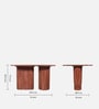 Krakow Acacia Wood 4 Seater Dining Table In Natural Glazed Finish