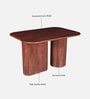 Krakow Acacia Wood 4 Seater Dining Table In Natural Glazed Finish