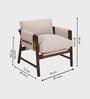 Kram Plush Armchair In Beige Color