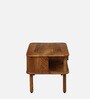 Kram Solid Wood Centre Table in Teak Finish with Sliding Storage