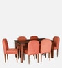 Krapina Mango Wood 6 Seater Dining Set In Honey Oak Finish