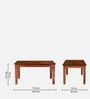 Krapina Mango Wood 6 Seater Dining Set In Honey Oak Finish