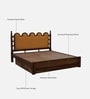 Kratu Sheesham Queen Size Bed In Provincial Teak Finish With Drawer Storage