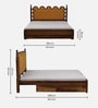 Kratu Sheesham Queen Size Bed In Provincial Teak Finish With Drawer Storage