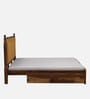 Kratu Sheesham Queen Size Bed In Provincial Teak Finish With Drawer Storage