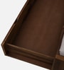 Kratu Sheesham Queen Size Bed In Provincial Teak Finish With Drawer Storage