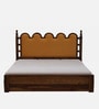 Kratu Sheesham Queen Size Bed In Provincial Teak Finish With Drawer Storage