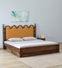 Kratu Sheesham Queen Size Bed In Provincial Teak Finish With Drawer Storage