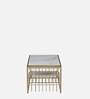 Krenz Metal Coffee Table In Brass Finish With Porcelain Top