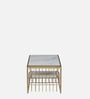 Krenz Metal Coffee Table In Brass Finish With Porcelain Top