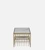 Krenz Metal Coffee Table In Brass Finish With Porcelain Top