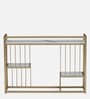 Krenz Metal Console Table In Gold Finish With Porcelain Top