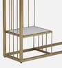 Krenz Metal Console Table In Gold Finish With Porcelain Top