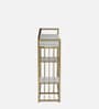 Krenz Metal Console Table In Gold Finish With Porcelain Top