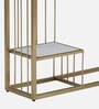Krenz Metal Console Table In Gold Finish With Porcelain Top