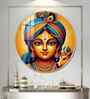 Krihna With Cow Acrylic Round Wall Art