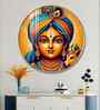 Krihna With Cow Acrylic Round Wall Art