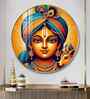 Krihna With Cow Acrylic Round Wall Art