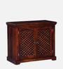 Krisa Sheesham Wood Cabinet In Scratch Resistant Honey Oak Finish