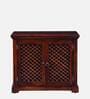 Krisa Sheesham Wood Cabinet In Scratch Resistant Honey Oak Finish