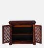 Krisa Sheesham Wood Cabinet In Scratch Resistant Honey Oak Finish