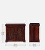 Krisa Sheesham Wood Cabinet In Scratch Resistant Honey Oak Finish