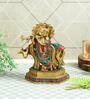 Krishna & Nandi Multicolour Brass Idol
