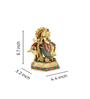 Krishna & Nandi Multicolour Brass Idol