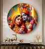 Krishna And Radha Bond Acrylic Round Wall Art