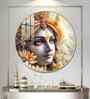 Krishna Bhakti Acrylic Round Wall Art