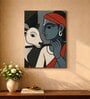 Krishna Ji Kalighat Stretched Canvas Painting