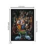 Krishna Theo Multicolour Textured Paper Framed Spiritual Art Print