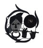 Krishna Multicolour Iron Traditional Wall Clock