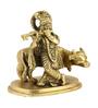 Krishna Playing Flute 
 Gold Brass Idol