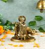 Krishna Playing Flute 
 Gold Brass Idol