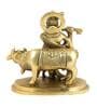Krishna Playing Flute 
 Gold Brass Idol