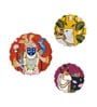 Set of 3  Krishna With Cow Spiritual Wooden Wall Hanging
