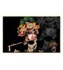 Krishna With Flute Floating Multicolour Canvas Art Print