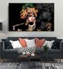Krishna With Flute Floating Multicolour Canvas Art Print