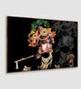 Krishna With Flute Floating Multicolour Canvas Art Print