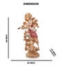 Krishna With Flute Marble Multicolour Religious Idol