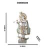 Krishna With Flute Marble White Religious Idol