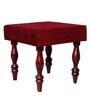 Luis Seating Stool in Mossy Maroon Colour