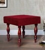 Luis Seating Stool in Mossy Maroon Colour