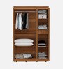 Kruger 3 Door Wardrobe With Mirror in Leon Teak Finish